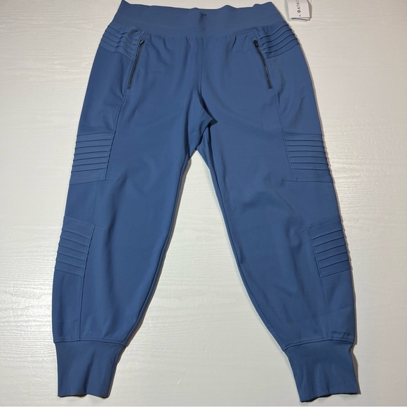 Athleta Pants - Athleta Venice Moto Jogger Womens 1X Blue Ankle Cuffed
